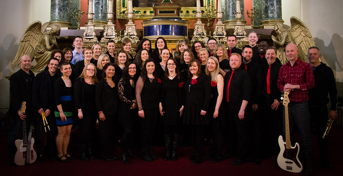 GSGC choir and band at the end of the 2013/2014 season